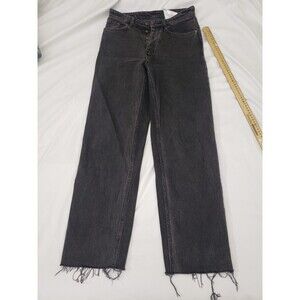 Ksubi Brooklyn Jean Phantom Black Denim Womens 28 Distressed Relaxed Fit Pants